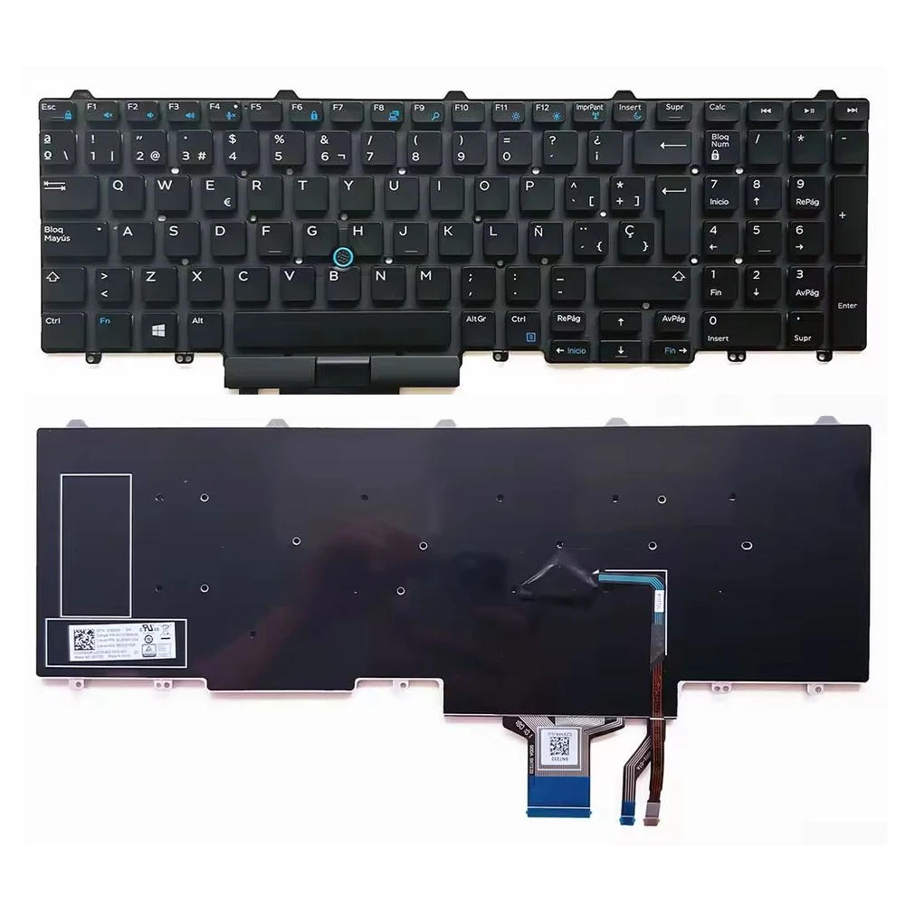 

XIN-испанская клавиатура для ноутбука с подсветкой для Dell Latitude E5570 E5550 5550 5580 5590 5591 Precision 3510 3520 7510 7520 7710 7720