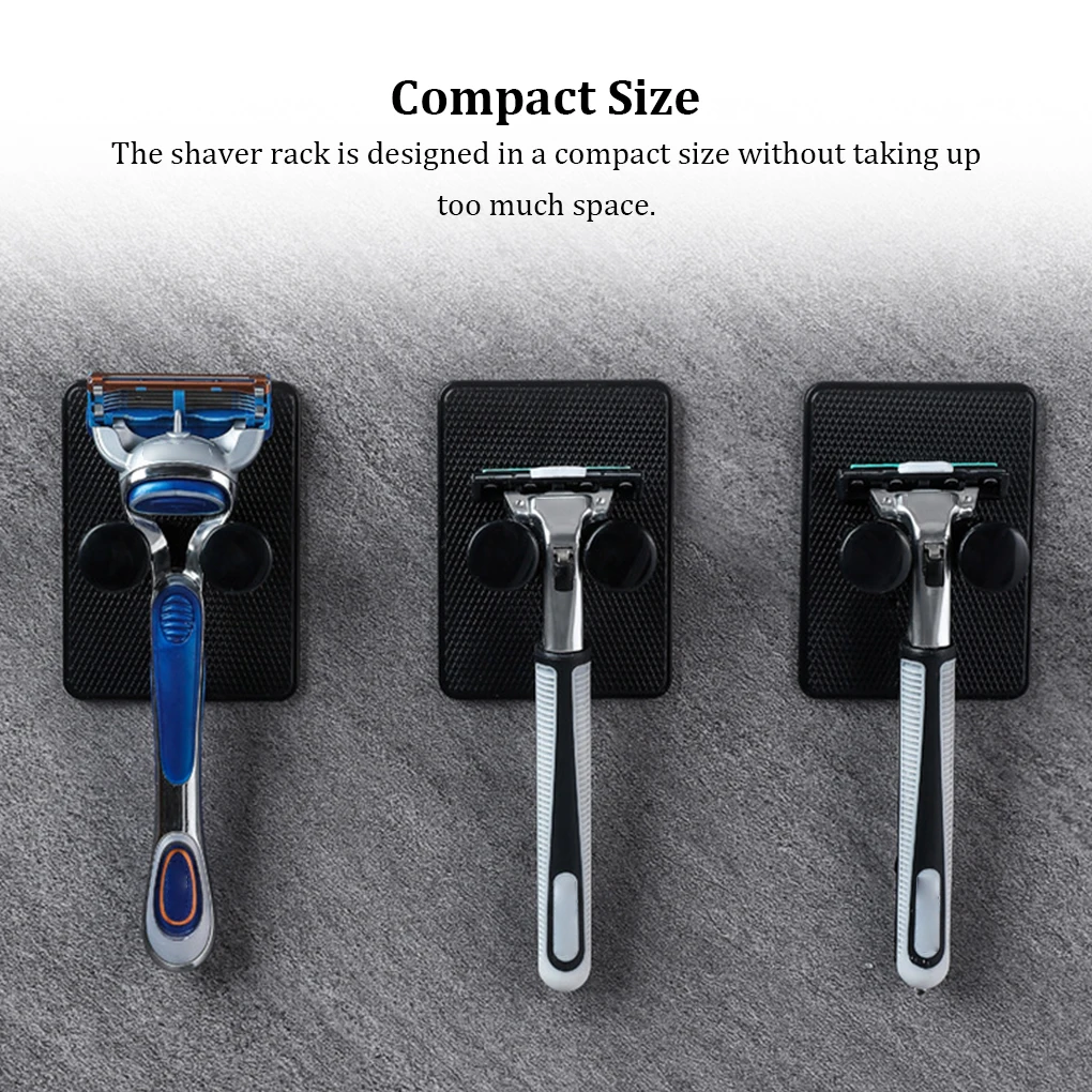 Wall Mounted Shaver Holder Solid Color Razors Storage Rack Fixed Racks