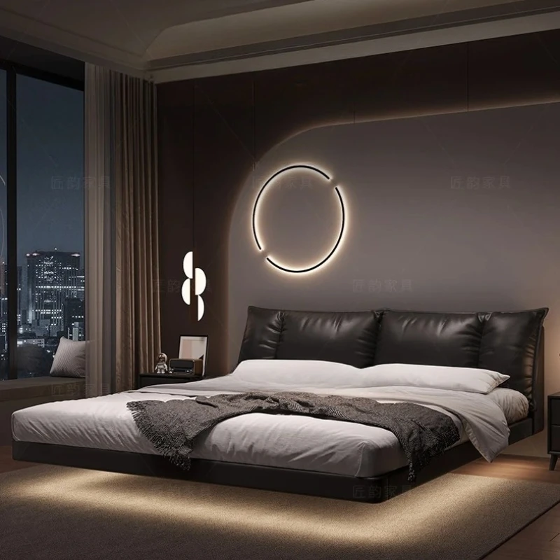 

Light Luxury Style Hospital Sleeping Massage Bed Bedroom Children Modern Bed Safe Leather Letto Matrimoniale Lounge Furniture