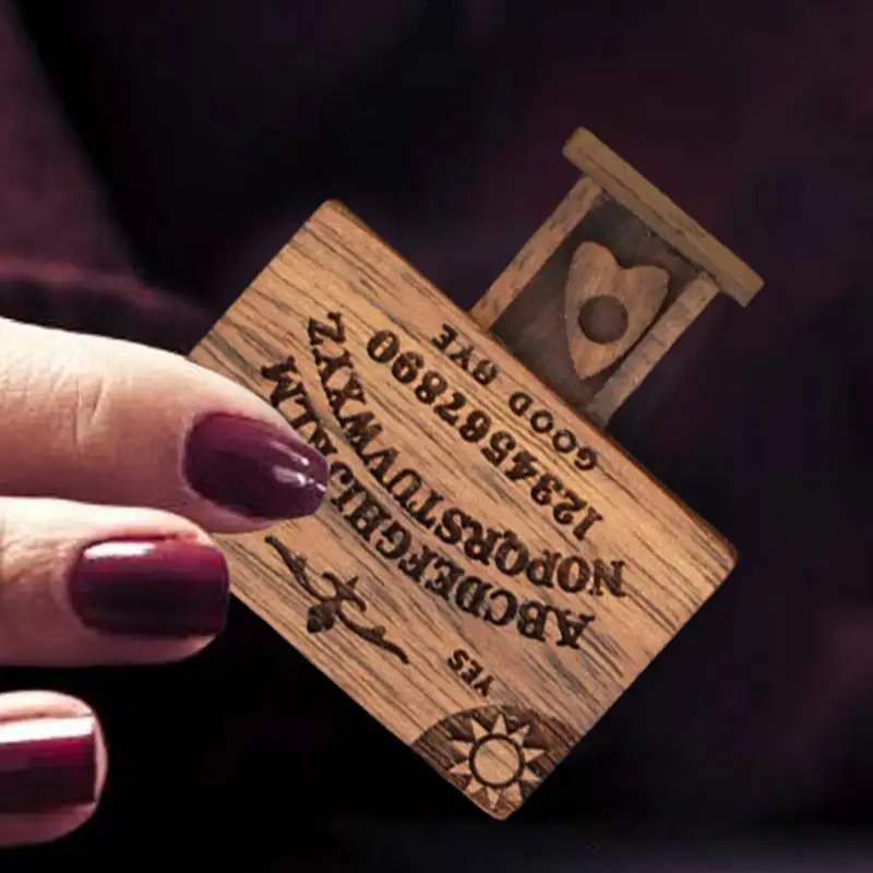 Miniature wooden ouija board divination board model holiday party props for home holiday party props