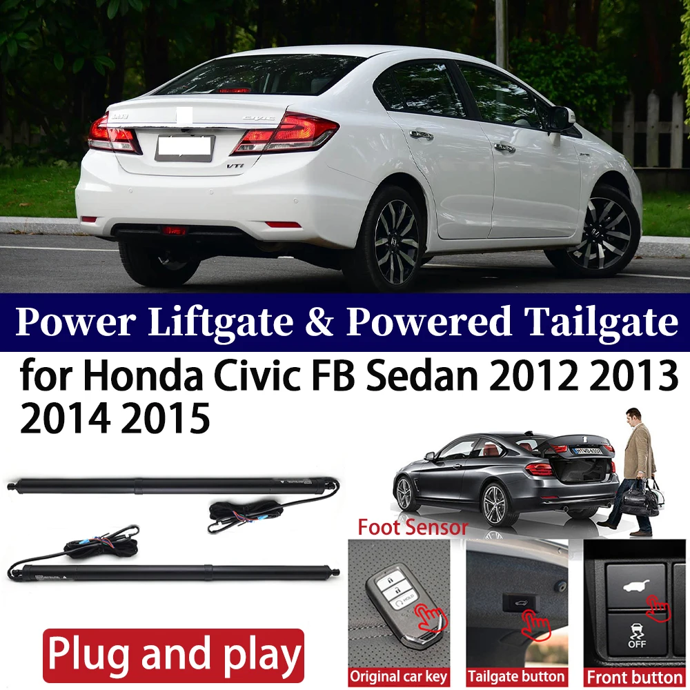 ZhuCamX for Honda Civic FB Sedan 2012 2013 2014 2015 Car OEM Power Liftgate Automatic One-Click Powered Tailgate Strut