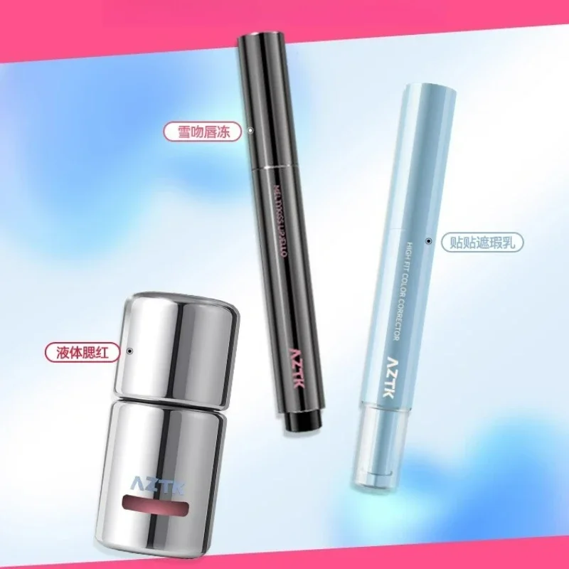 AZTK 3-teiliges flüssiges Rouge-Concealer-Lipgloss-Make-up-Set, erweitert die Farbe Schrumpfen und hellt das langlebige Gesichts-Make-up-Set auf