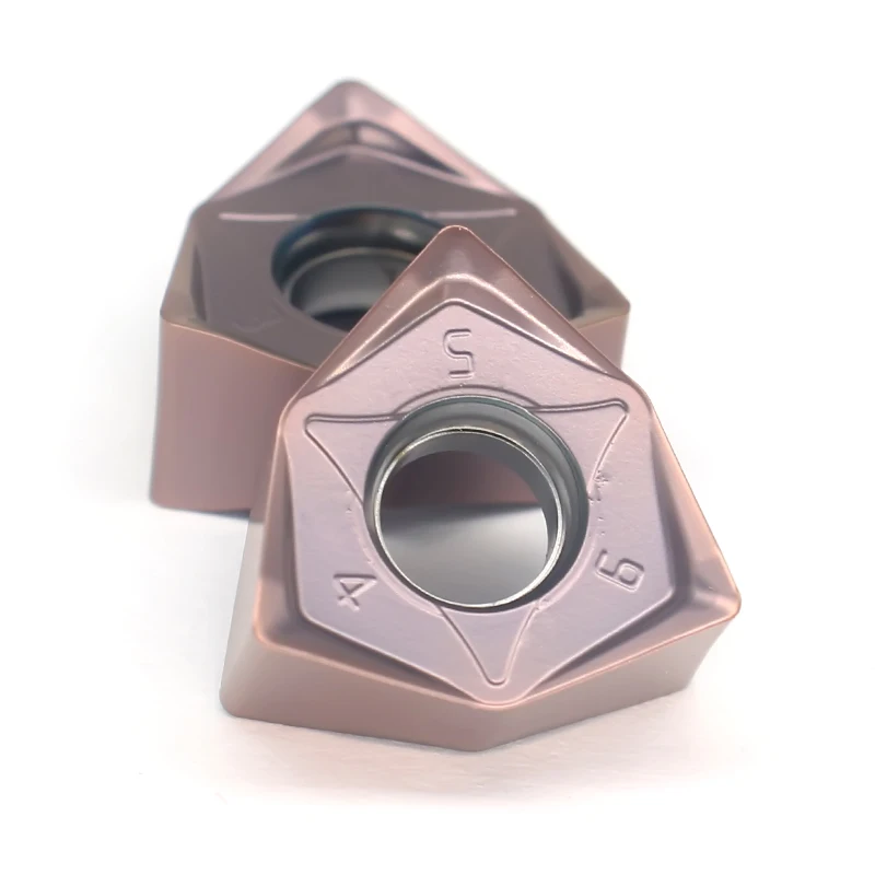 ألواح من الكربيد WNMU080608 ، قاطعة سداسية الوجهين ، زاوية يمنى 90 درجة ، قاطعة طحن تغذية سريعة ، 10 ، WNMU080608