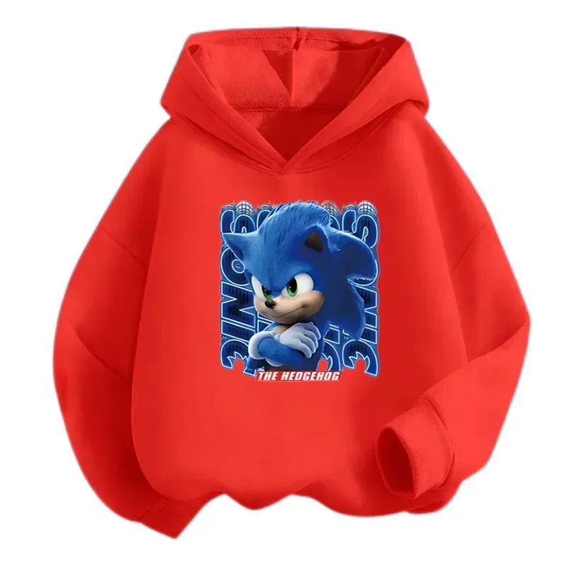 Sonic topy 2 do 12 lat bluza z kapturem 2024 dziecięce ubrania wiosenne odzież wierzchnia bluza dla dzieci dziewczyna odzież matka dzieci