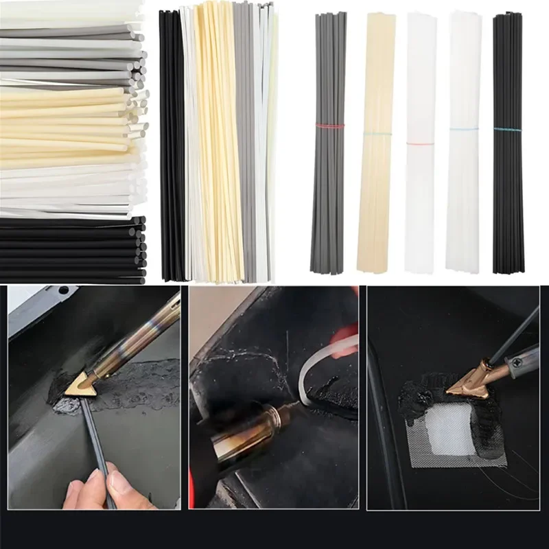 20/50/100 Pcs Plastic Welding Rod Set 20cm PP/PE/PVC/ABS Household Welding Rod Car Bumper Repair Tool Parts Plastic Welder New