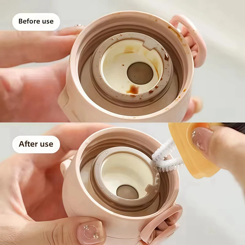 Escova de maquiagem para copo de água, escova multifuncional para limpeza de tampa de copo, ferramenta especial para garrafa de limpeza