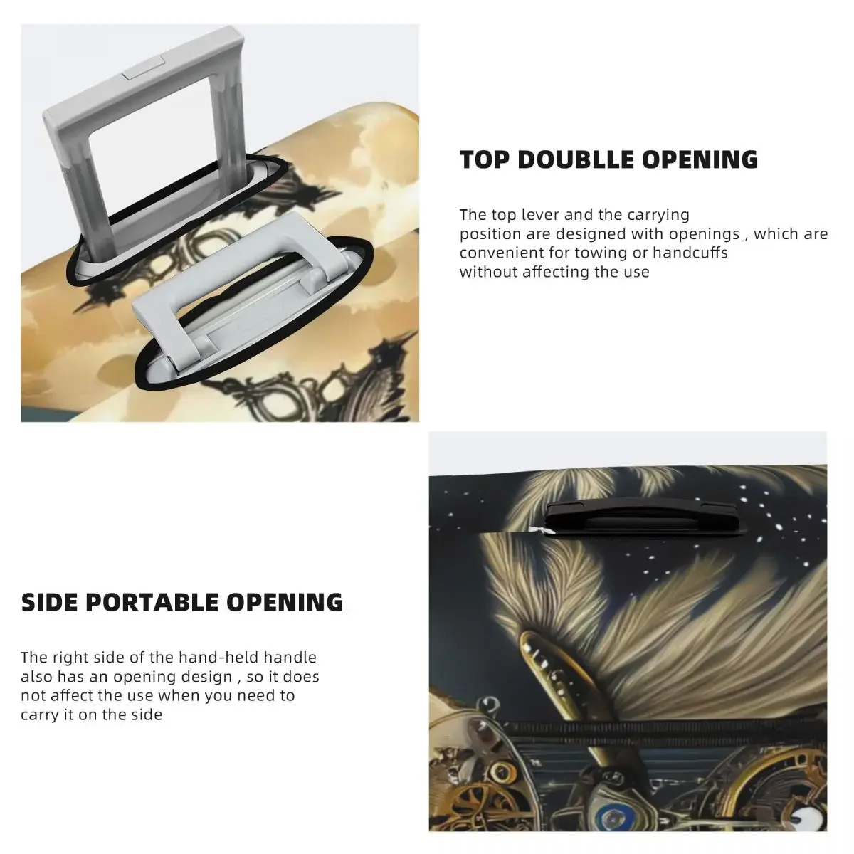 Dreamcatcher Moon Print Luggage Protective Dust Covers Elastic Waterproof 18-32inch Suitcase Cover Travel Accessories