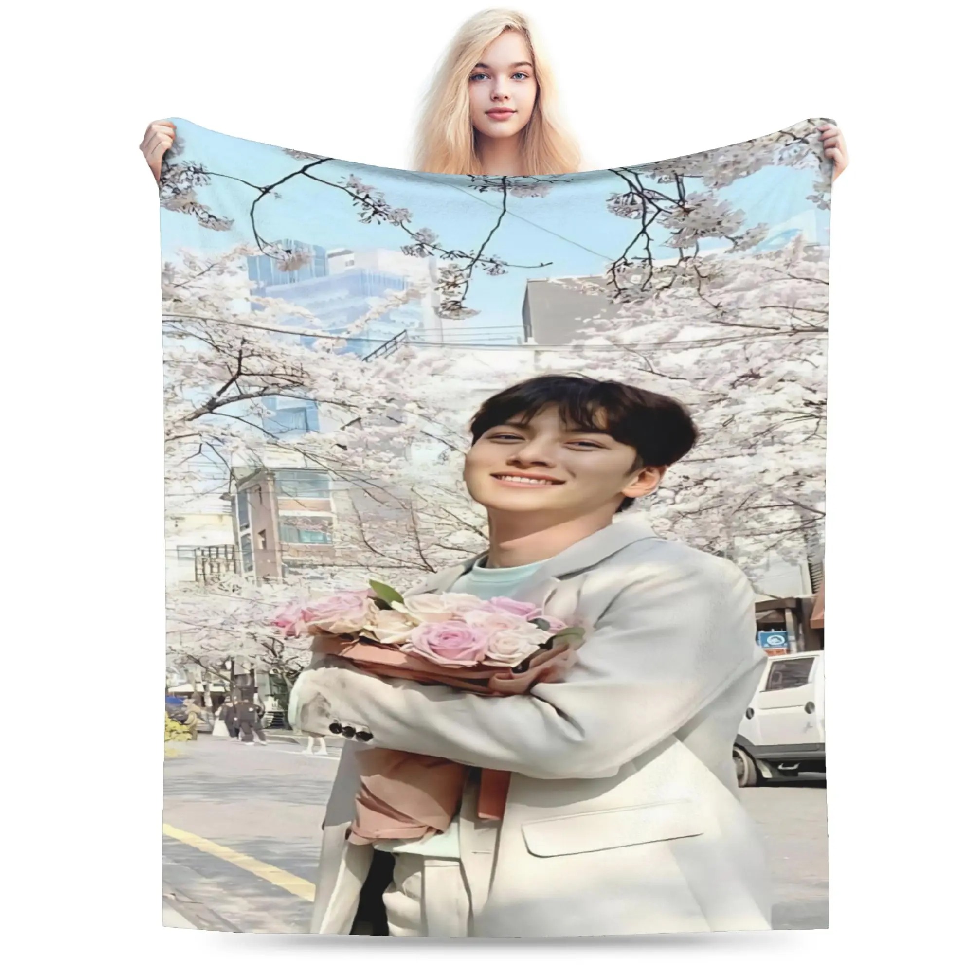 Ji Chang-Wook Accessories Blanket Warm Cozy Fluffy  Throw Blankets for Sofa 50x60 Inches Multiple Sizes Bedspread