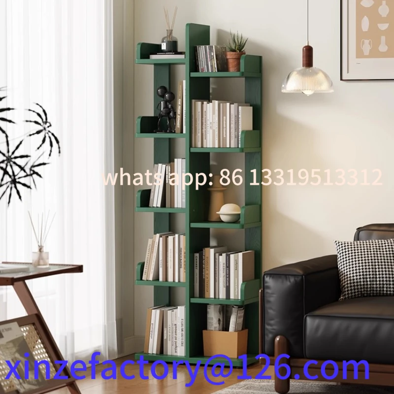 

Customizable Simple Modern Home Wall Tree Solid Wood Bookshelf Floor Shelf