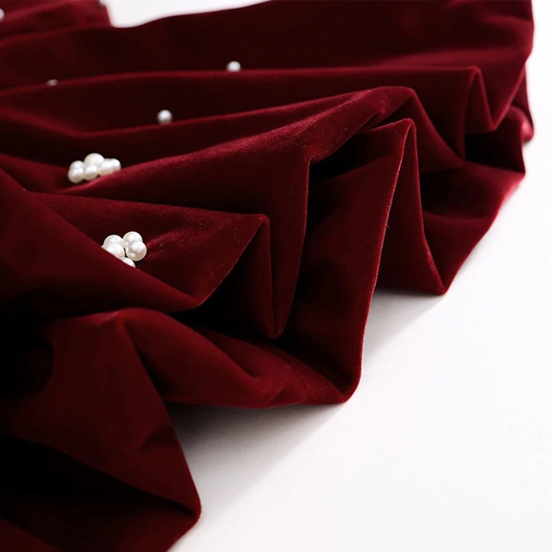 فساتين بناتي للأطفال فستان لؤلؤ أحمر بأكمام منتفخة فستان الأميرة للأطفال زي حفلة عيد الميلاد للأطفال من سن 2 إلى 7 سنوات ملابس فتاة #6