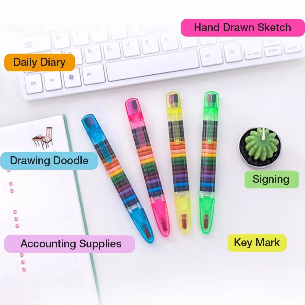 

Милые карандаши-карандашки каваи, масляная пастель, цветные маркеры для граффити, для детского рисования, принадлежности для творчества, студенческие канцелярские товары, 20 цветов