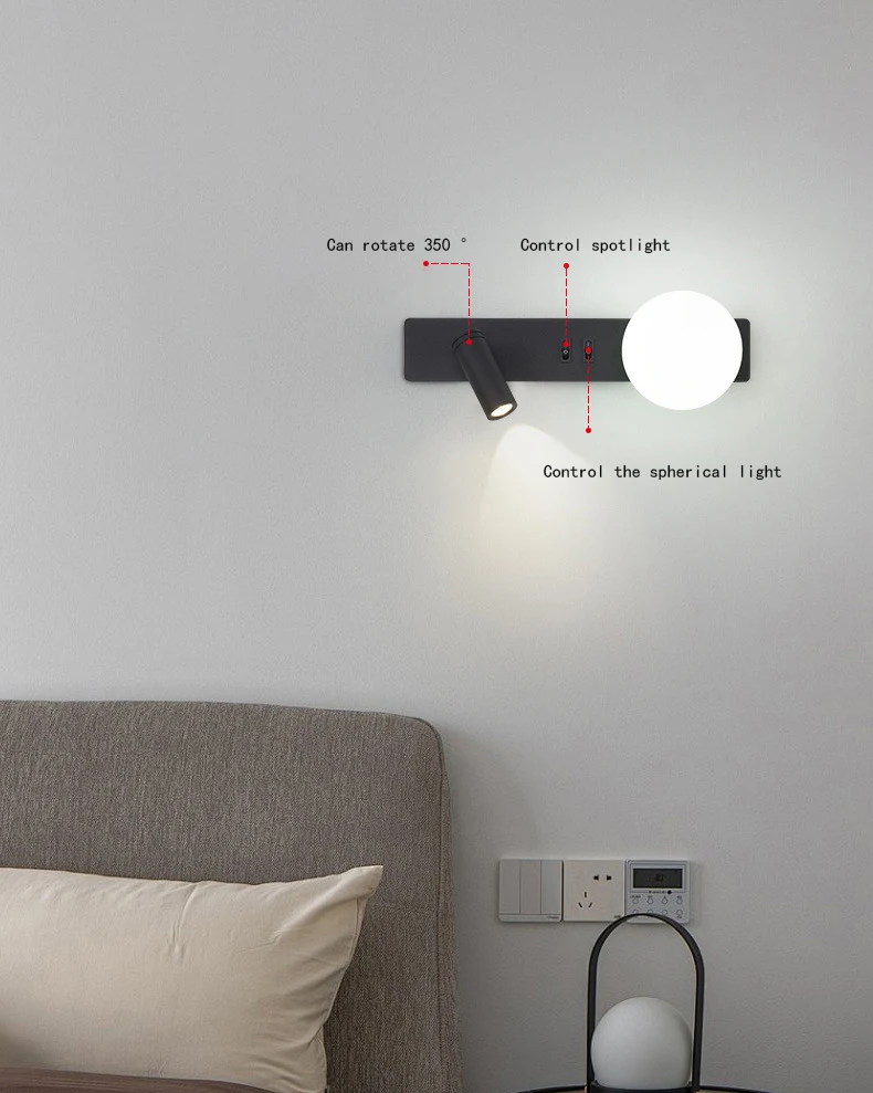 White Acrylic Ball Wall Light G9 Bulb 3000K