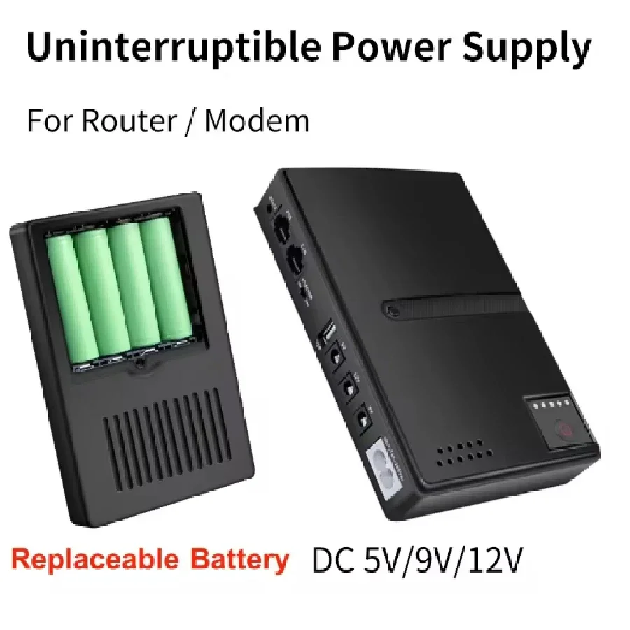 DC1018L AC85-265V راوتر 5V9V12V البصرية القط رصد احتياطية غير منقطعة 10400Mah تيار مستمر شاحن إمداد الطاقة خلية UPS