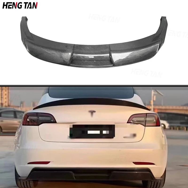 

Carbon Fiber Car Rear Bumper Lip Diffuser Spoiler Parts For Tesla Model 3 2017-2022 Upgrade Body kit Car Accessories