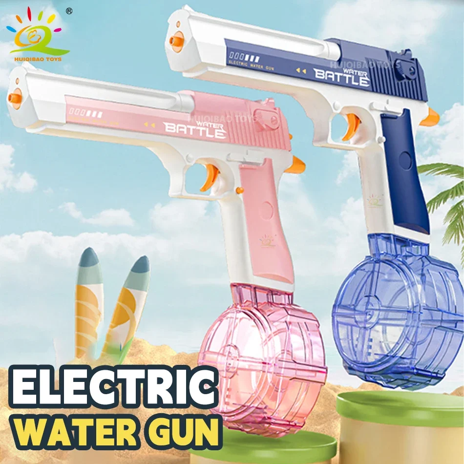 Desert Eagle Electric Repeater Water Gun Cannon Summer Outdoor Beach Pistol Firing Shooting Game Fights Toys for Children Gifts