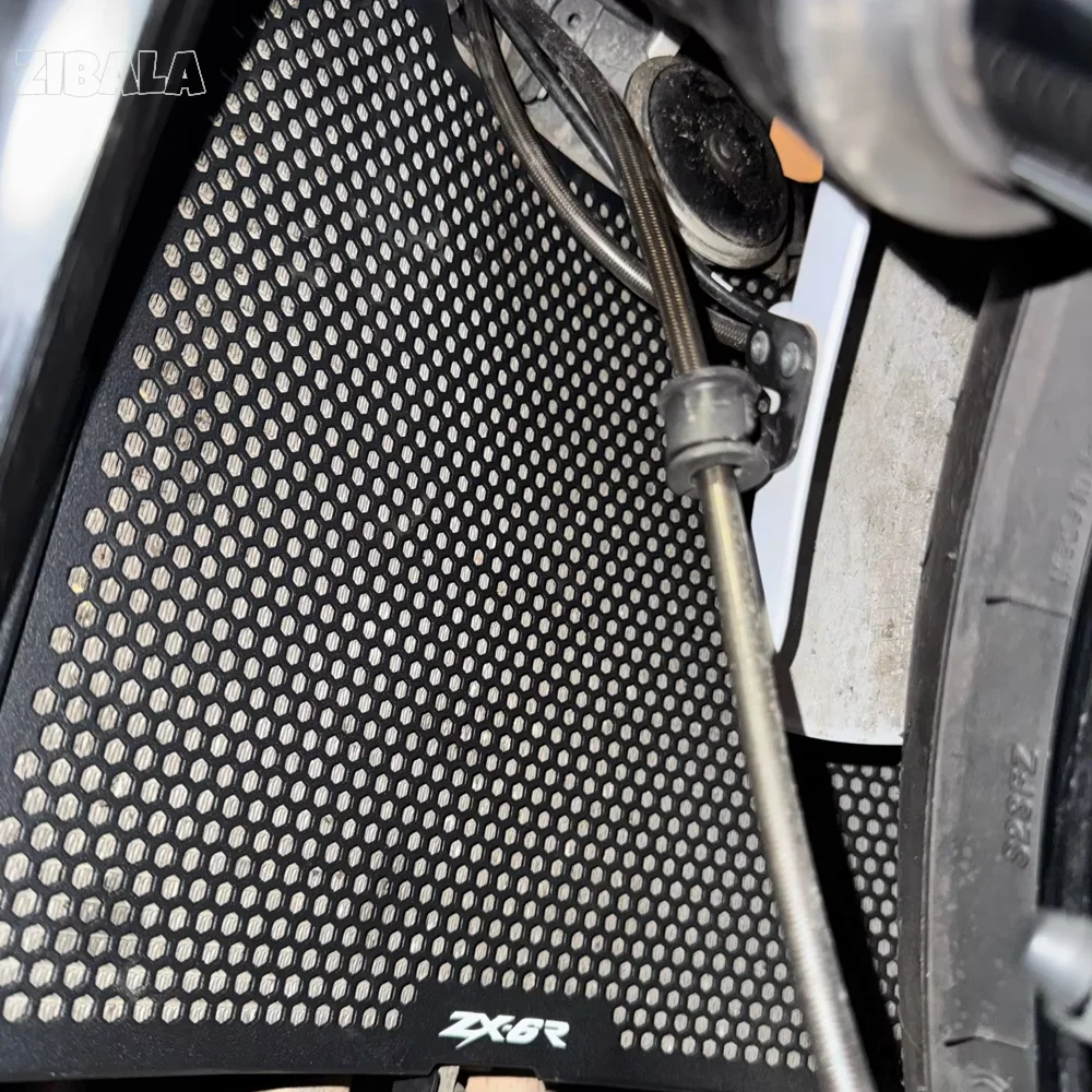 Motorcycle Radiator Guard Grille Cover Protector Protective Grill For Kawasaki ZX6R ZX636R ZX-636R ZX-6R ZX6R ZX636 2013-2025