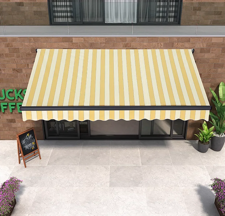 

Aluminum Alloy Retractable Awning Manual Arm Outdoor Rain Canopy Sun Umbrella Parts Patio Sun Protection Factory Acrylic Sail