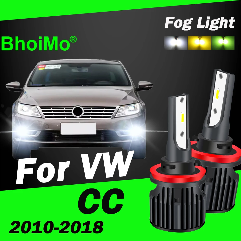 

BhoiMo For VW CC Front Fog Lamp Volkswagen Car Led Light 2017 2018 2010 2011 2012 2013 2014 2015 2016 Auto Bulbs