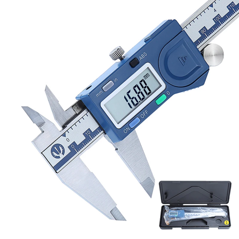 Precisão Digital Metal Vernier Caliper Eletrônico Aço Inoxidável 3ms Resposta Medição Calibre Pachômetro Novo 150 mm de Alta