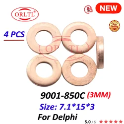 4PCS 9001-850C 7.1*15*3 3mm Injector Washer Shims Copper Rings Gasket 9001 850C 9001850C Thickness for Delphi