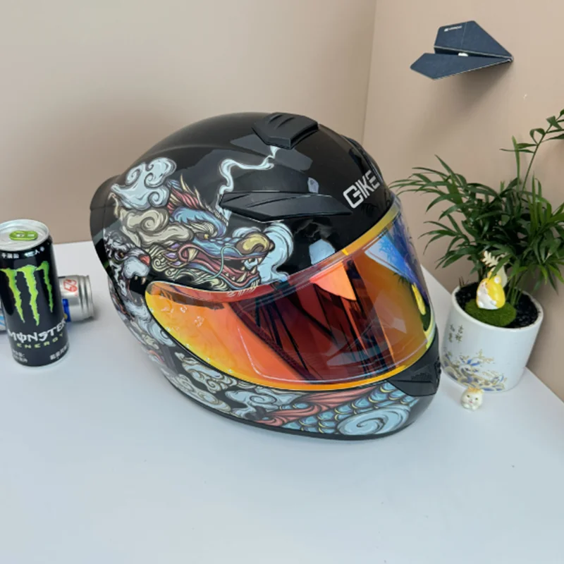 

Приятный для бюджета мотоциклетный шлем Dragon с анфас, одобренный ECE, с ударопрочным корпусом, мягкая внутренняя подкладка