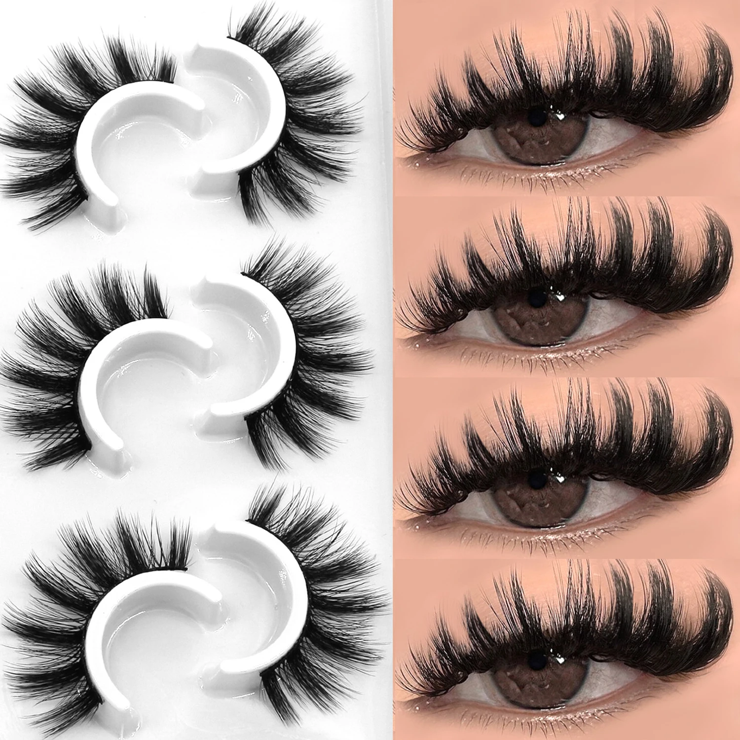 3D Mink Soft False Eyelashes, Natural Look