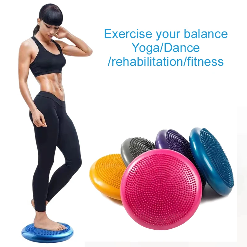 Inflatable Balance Disc - Dual-Sided Foot Massage & Core Trainer for Home Gym & Yoga