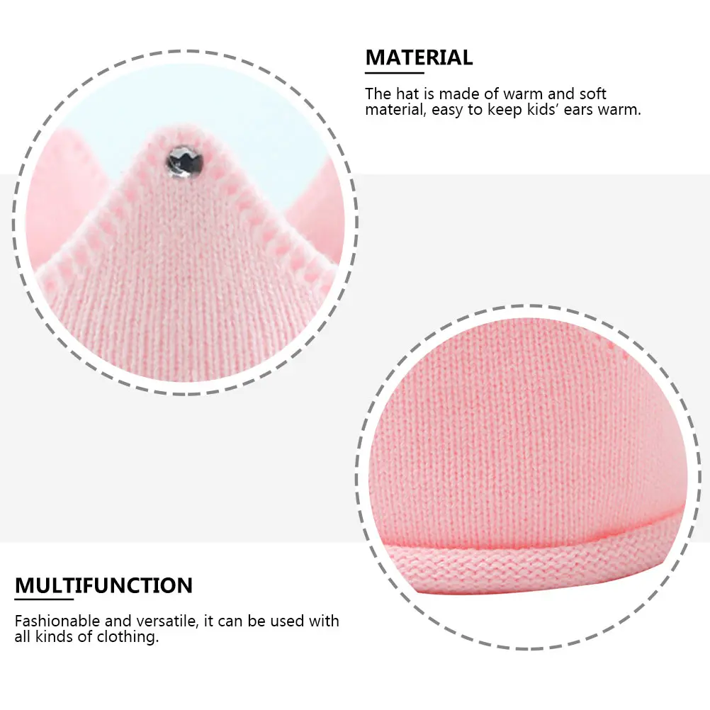 

Knitted Hat Headband Baby Hats Princess Crown Girl Warm Newborn Girls Caps Acrylic for Kids Toddler