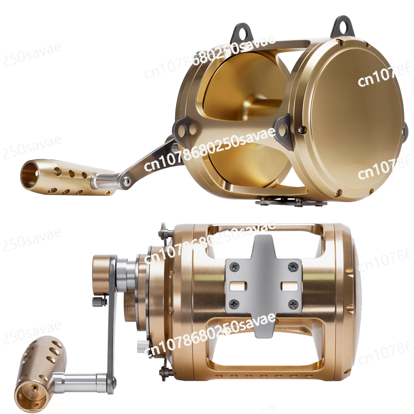 2 Speed Deep 50w 80w 130w Sea Boat Big  Reels Metal Heavy Duty Saltwater Trolling Fishing Reel
