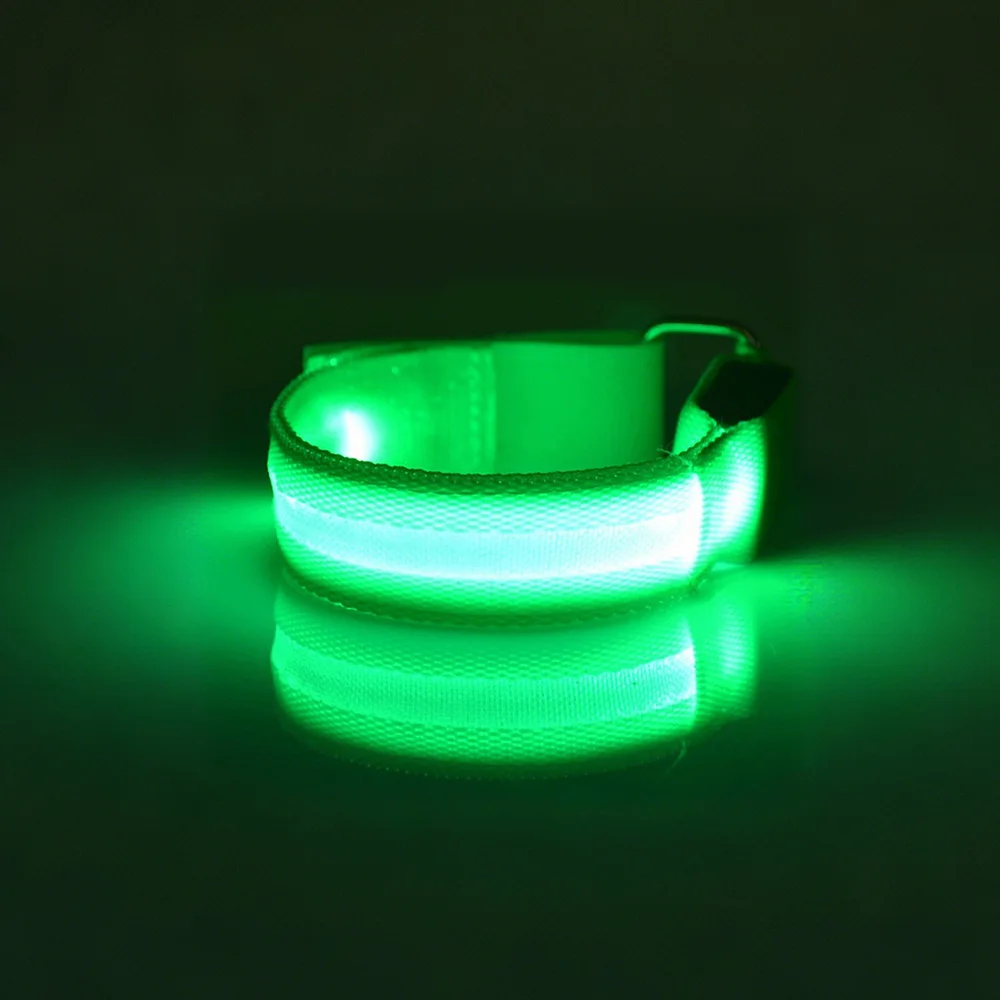 1 قطعة/2 قطعة ليلة تشغيل شارة مصباح ليد الرياضة في الهواء الطلق حزام الأمان الذراع الساق تحذير معصمه الدراجات دراجة دراجة أضواء
