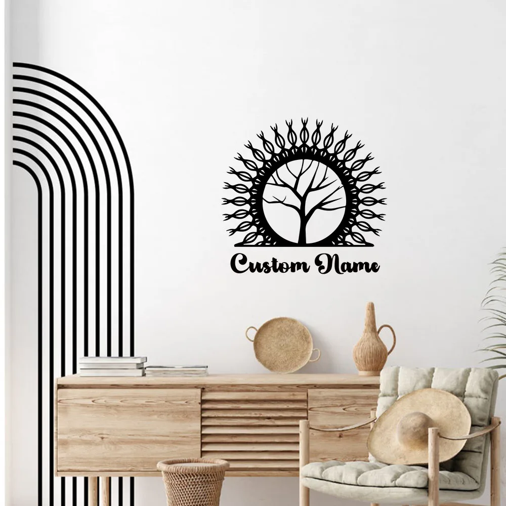 1PC Creative Withered Tree Customized Text Home Decoration Accessories Living Room Decor Wall Art Decal