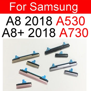 1 set (2 stuks) Power Volume Zijknop Voor Samsung Galaxy A8 2018 A530 A8 Plus A8 + 2018 A730 Aan Uit Power Volume Side Key Onderdelen