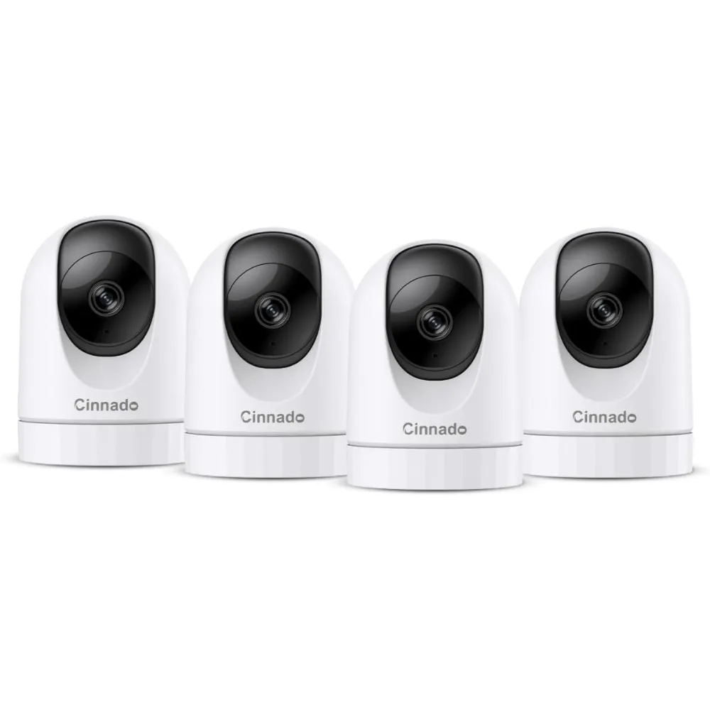 2K Indoor Security Camera with 360 Motion Detection, 2-Way Audio, SD and Cloud Storage, Compatible with Alexa & Google Home