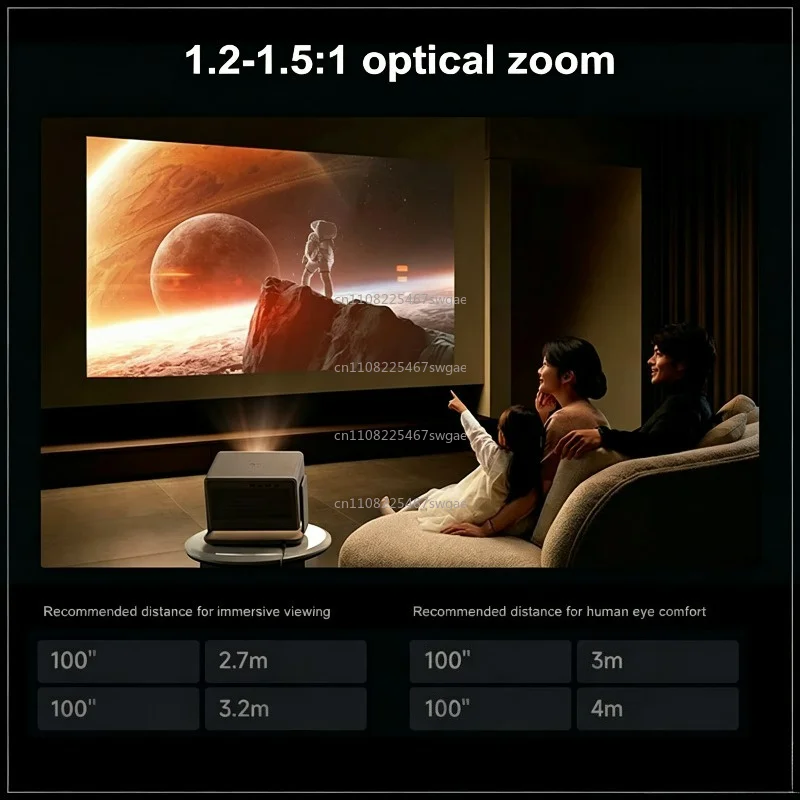 Zoom Shift, High Brush, Gaming Projector DLP XGIMI RS20 Plus Home Tricolor Laser Projector,