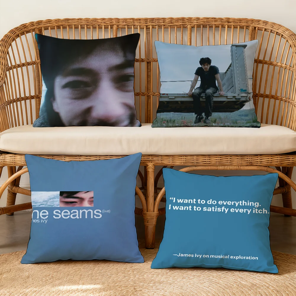 James Ivy The Seams Cushion Cover Square Decorative Throw Pillow Case Sofa Bed Living Room Anniversary Gifts