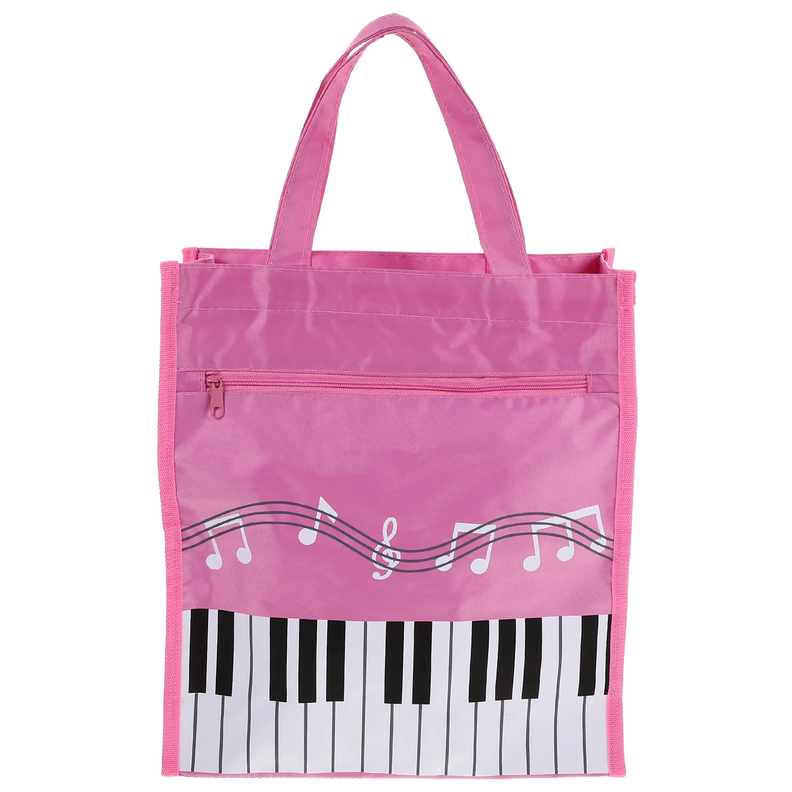 حقيبة حمل برمز موسيقى البيانو، منظم واسع من طبقتين لملحقات الموسيقى الورقية، خفيف الوزن للطالبات #3