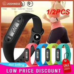 Reloj de pulsera inteligente deportivo, cronómetro Digital con pantalla LCD, contador de pasos, contador de calorías para correr y caminar, 1/2 piezas