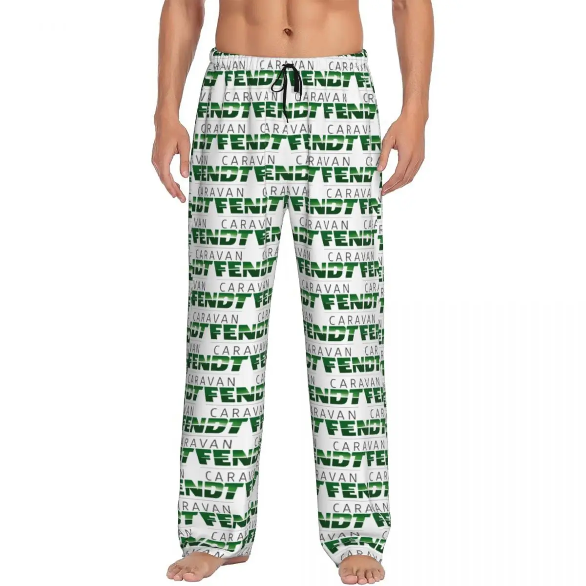 Custom Fendt Tractors Logo Pajama Pants for Men Sleepwear Lounge Sleep Bottoms Stretch with Pockets