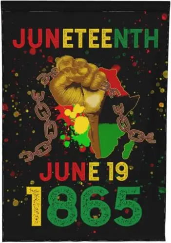 Juneteenth Garden Flag 12×18 Inch African American Flag Emancipation Black Freed