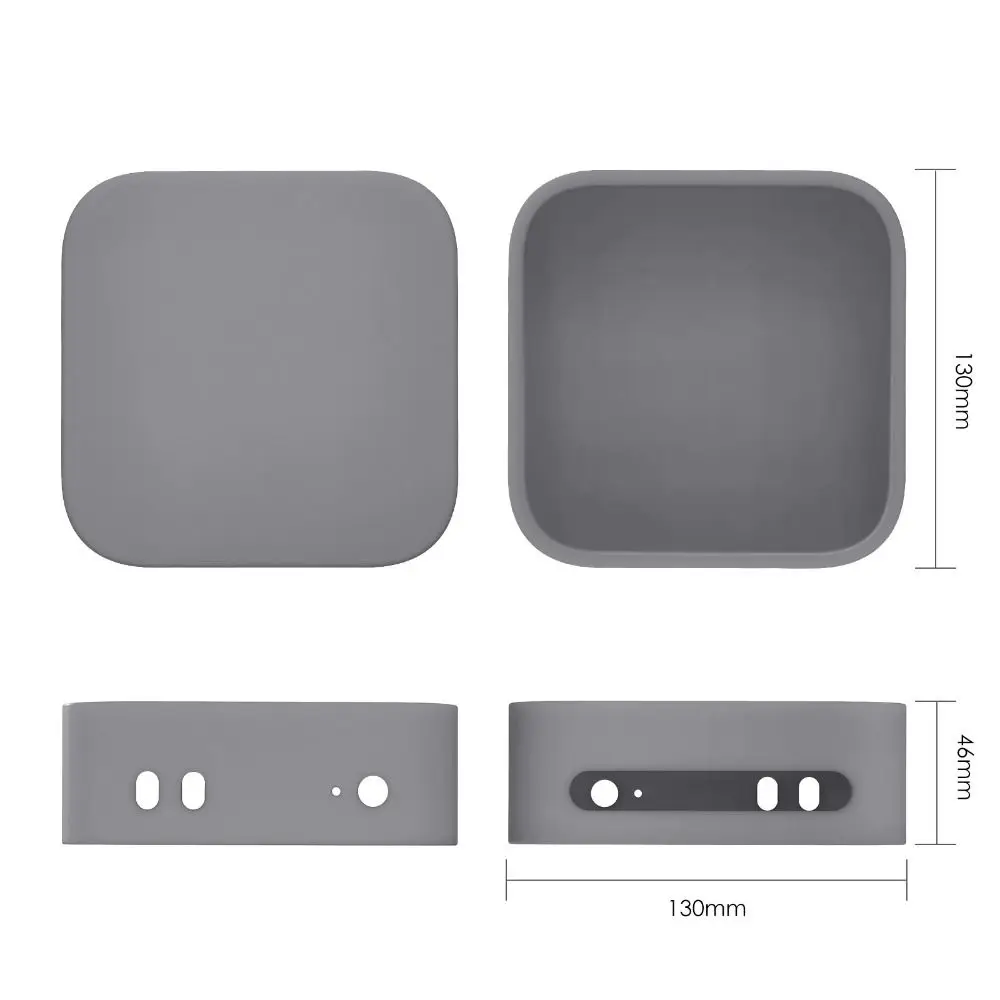 Silicone Protective Case Waterproof Transparent Sleeve Dustproof Anti-Scratch Computer Host Cover for Mac mini M4/M4 Pro 2024