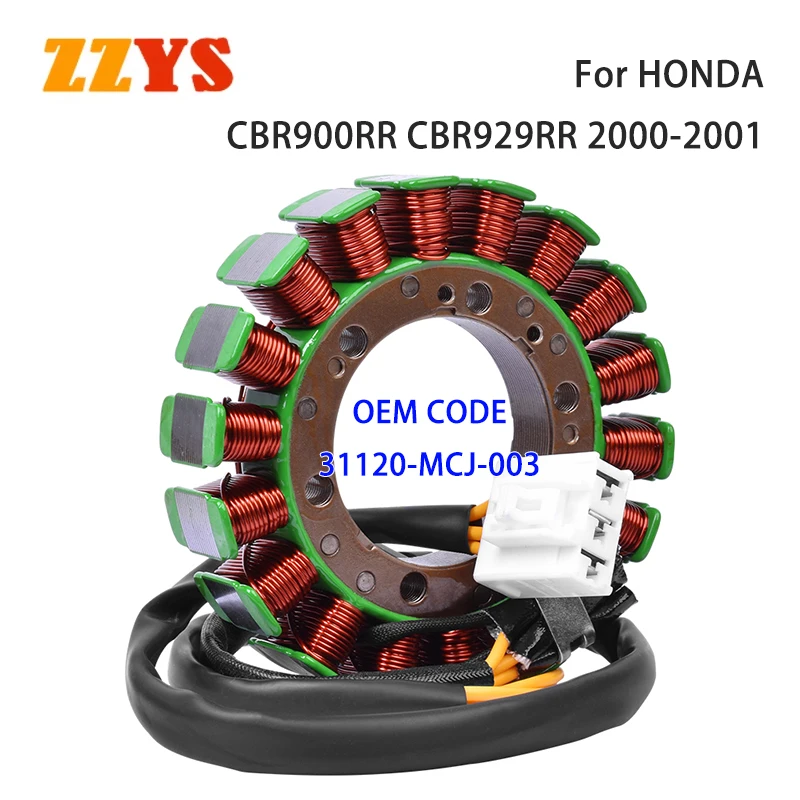 

Motorcycle Generator Ignition Stator Coil 3-Wire 18-Poles For HONDA CBR900RR CBR929RR 2000 2001 CBR 900/929 RR RE 31120-MCJ-003