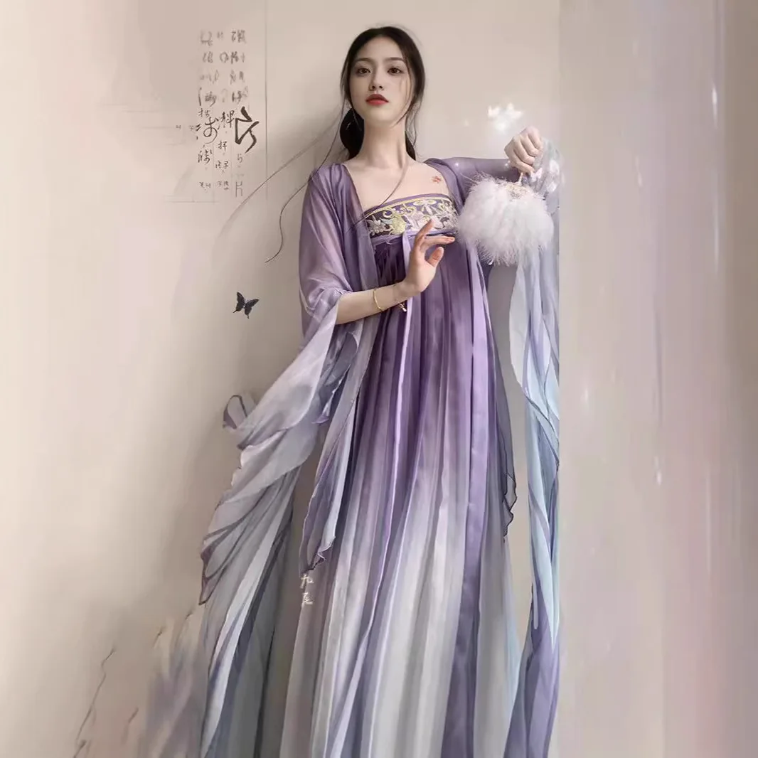 

Женская китайская одежда Хань, традиционная юбка Термуса, повседневный весенне-летний супер-стиль