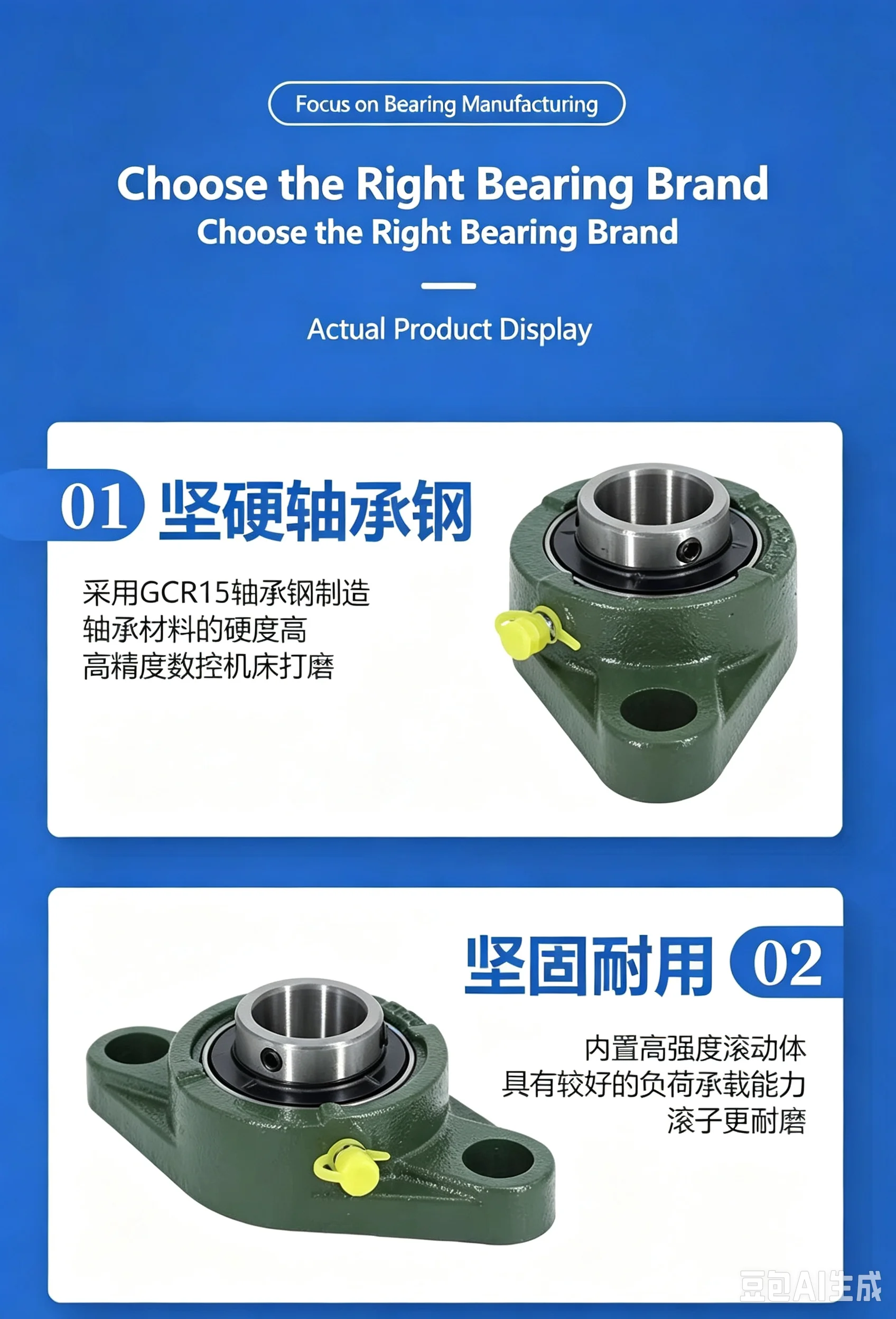 English non-standard spherical diamond-shaped seat bearing UCFL202 204 205 206 207 208 209