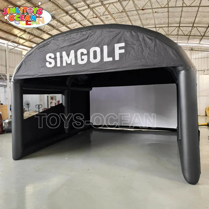 Inflatable Golf Simulator Enclosure, Portable Golf Simulator Tent with Impact Screen