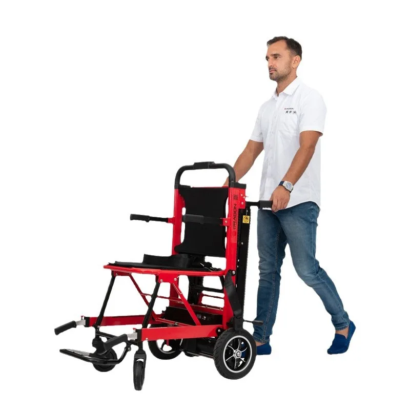 Household Foldable Aluminum Electric Stair Climber, Automatic Tracked Stair Climbing Wheelchair for Seniors Daily Care