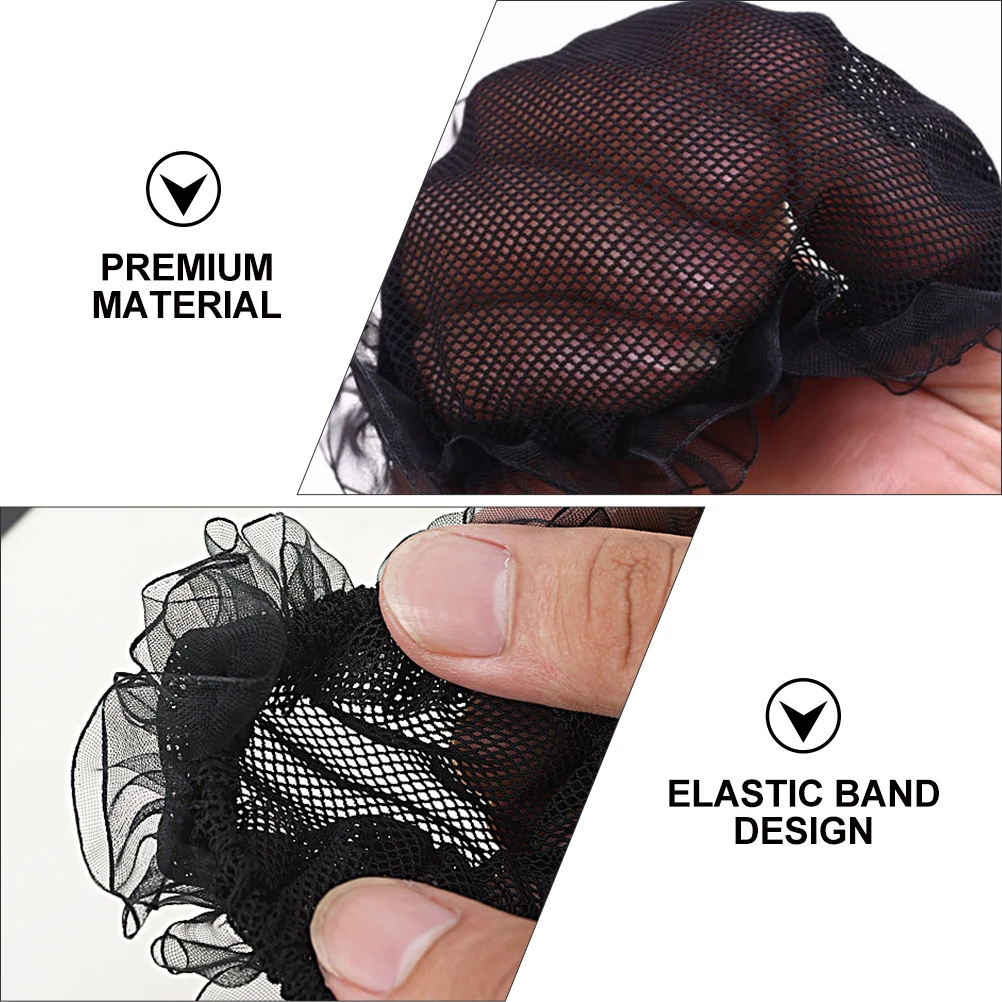 

10pcs Elastic Hairnets Reusable Bun Holding Accessories Dancer Snood Women Girl Hairnet Stretchy Hairnet for Work Dance Office