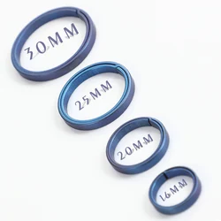 Real Titanium Key Ring Lightweight Titanium Durable Keyring Toasted Blue Ti for Key Rings Holder EDC Tool Creative Best Gift