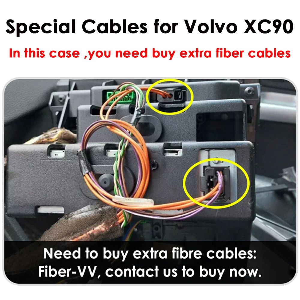 Il cavo speciale Hizpo funziona per il lettore multimediale per autoradio Volvo XC90 GPS che soddisfa il cavo standard non si adatta