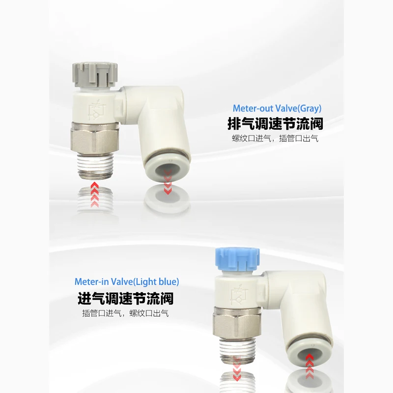 AS4301F-04-10SA AS1311F-M3-04A AS2311F-01-04SA AS2311F-02-06SA-08SA AS Series Speed Controller with One-touch Fitting