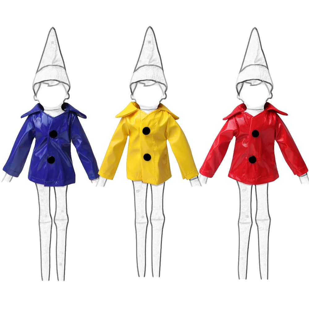 Red Boy Elf Doll Cute Raincoat Barbis Mini Christmas Gifts Children Toys 37 cm Elf Dolls Clothes Christmas Accessories